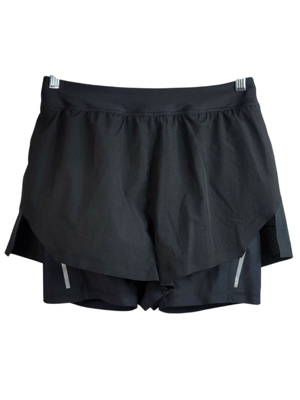 Old Navy Women Stretchtech Athletic Shorts Black Medium Bike Liner Pocket Quick